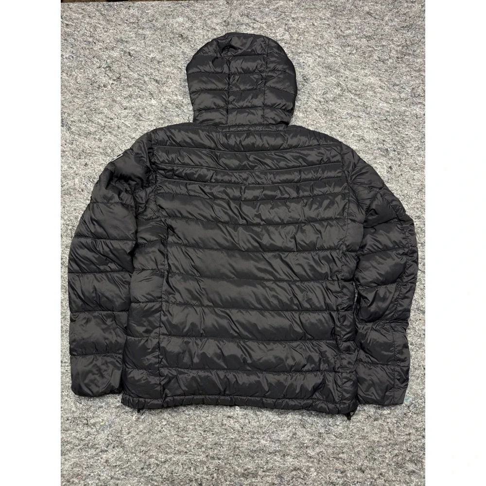 Calvin Klein Mens Puffer Jacket Black Hooded Water Resistant CMC51888 Medium